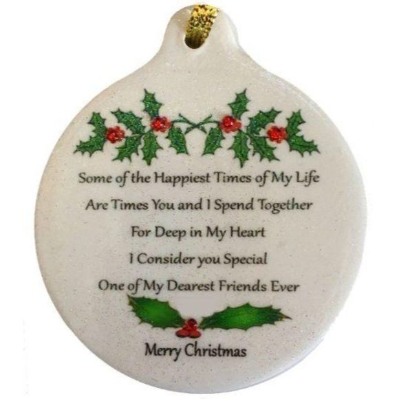 Dearest Friend Ever Porcelain Ornament Gift Boxed - Picture 1 of 2